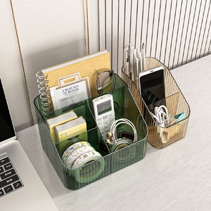 Boîte de rangement cosmétique en plastique Transparent cloison rectangulaire boîte de rangement et d'organisation de bureau produits support de stockage - Product Image 3