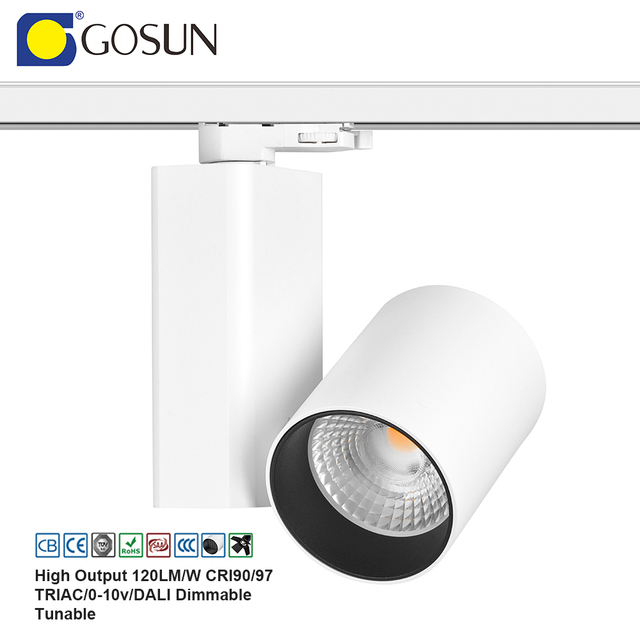 High Quality 52W Tunable LED Spotlight Modern Aluminum Design Museum Art Gallery Flicker-Free CRI97 2700-5700k Track Light for