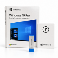 Windows 10 Professionnel en Boîte avec Clé USB et Clé d'Activation, Activation Mondiale en Anglais, Garantie de 6 Mois