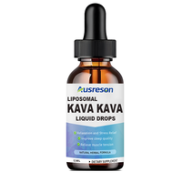 Extrait liquide de racine de Kava Kava biologique en marque propre, boisson pour favoriser le sommeil, le calme et la réduction du stress, gouttes liquides de Kava liposomales