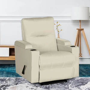 Silla reclinable cinematográfica clásica de terciopelo más vendida con portavasos-Beige claro-AB08 - Product Image 1