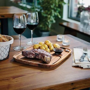 En gros, Assiette à steak avec rainure, Ensemble de planches à steak en bois, Assiettes à steak, Planche à découper pour la maison - Product Image 5