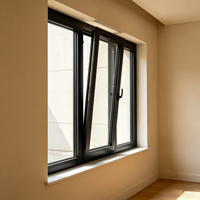 Fenêtres à battants et à bascule isolées en verre trempé, en alliage d'aluminium de haute qualité, design moderne, écoénergétiques, XIYATECH