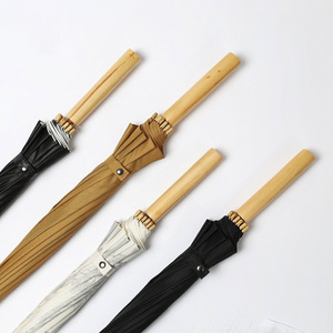 Paraguas Tradicional Chino con Mango de Madera, 16 Varillas, Apertura Manual, Protección Solar y contra la Lluvia, Paraguas de Regalo - Product Image 3