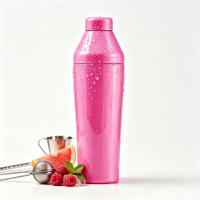 Shaker à cocktails professionnel 3 pièces 750 ml avec doseur et bouchon de mesure, garde les boissons froides pendant 12 heures