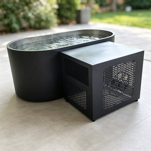 Baignoire en acier inoxydable ICEMEND, vente directe usine, pour bain de glace, thérapie par immersion froide, avec refroidisseur d'eau pour la récupération - Product Image 2