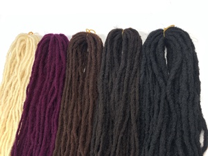 Chị Em Khóa Afro Crochet Bím Tóc Màu 20 Inch Blonde Brown Bug Tổng Hợp Tóc Cho Phụ Nữ Faux Locs Crochet Tóc - Product Image 3