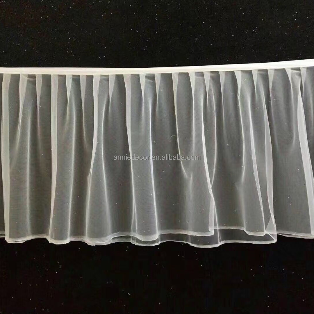 Luxury Custom S Shape Net Cloth Ceiling Drapes for Weddings