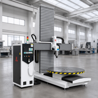 Routeur CNC vertical 5 axes standard Rongchi pour la fraisage de sculptures 3D complexes, le travail du bois, du mousse, des matériaux composites et la création de modèles artistiques