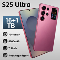 Smartphone S25 Ultra 5G Android 15 Écran Full Screen 7,3 Pouces 90Hz 16 Go de RAM 1 To de ROM Appareil Photo 108 MP Double SIM