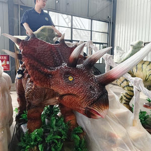 <span class=keywords><strong>Parc</strong></span> d'attractions mécanique moderne d'intérieur Triceratops animatroniques électriques Dinosaur Rides pour adultes et enfants - Product Image 5