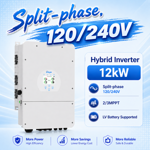อินเวอร์เตอร์ไฮบริดแบบแยกเฟส Deye SUN-12K-SG02LP2-US-AM2 12kw 120/240v แรงดันต่ำ พร้อมแบตเตอรี่ 48v/51.2v - Product Image 1