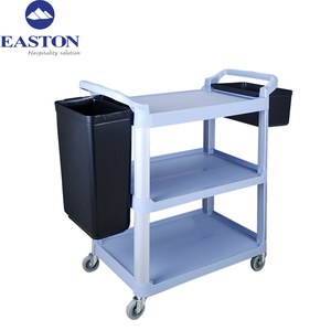 Chariot en plastique fort de nettoyage <span class=keywords><strong>d</strong></span>'hôtel avec les seaux <span class=keywords><strong>d</strong></span>étachables - Product Image 1