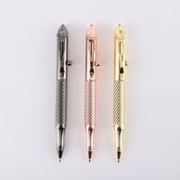 Bolígrafo Táctico EDC de Supervivencia para Exteriores, Bolígrafo de Latón con Mecanismo de Cerrojo, Sensación de Metal Pesado, Regalo Empresarial