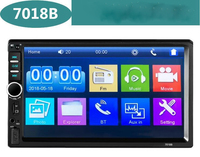 Estéreo para Auto con Pantalla Táctil LCD HD de 7 Pulgadas, BT 2 Din, Radio para Auto 7018B de 7 Pulgadas 2 Din, Reproductor de Video MP5 con Cámara de Visión Trasera