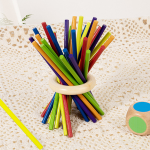 Creative Colorful Wooden Pick-Up Sticks Fun Educational Multiplayer <b>Toy</b> for Kids Adults Family Entertainment - Product Image 6