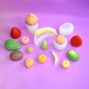 <span class=keywords><strong>Moule</strong></span> en <span class=keywords><strong>silicone</strong></span> pour fruits 3D DIY, pomme, orange, banane, avocat, mûre, pour la pâtisserie <span class=keywords><strong>de</strong></span> desserts - Product Image 3