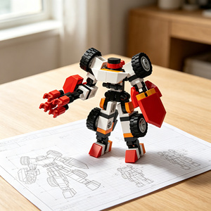 90 Pcs DIY Building <b>Block</b> Mecha Grabber Set Robot Building Bricks Kit, Educational STEM building <b>block</b> Construction Toy - Product Image 4
