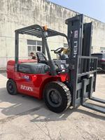 Chariot élévateur diesel d'occasion Heli CPCD50 de 5 tonnes, très demandé en Amérique du Sud, avec moteur ISUZU 4JG2 pour la manutention de charges lourdes