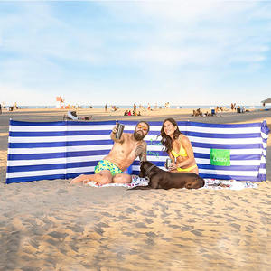 Grande e leggero compatto pieghevole palo in legno di poliestere riparo da sole spiaggia campeggio spiaggia giacca a vento <span class=keywords><strong>tenda</strong></span> schermo - Product Image 1