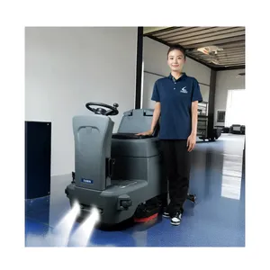 Equipo de limpieza de suelo de almacén Ride On Auto Floor Scrubber Machine