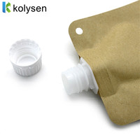 Sachets à bec verseur liquide écologiques personnalisés d'usine sac de boisson en papier kraft biodégradable pour support d'emballage d'eau de recharge de jus