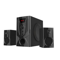 Haut-parleurs d'ordinateur 2.1 de haute qualité avec son surround, système de haut-parleurs avec caisson de basses, USB et radio FM