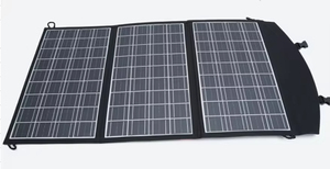 แผงโซลาร์เซลล์พับได้แบบพกพาสำหรับใช้ในครัวเรือน 45 วัตต์ ผ้ากันน้ำสีดำ ขายส่ง - Product Image 5