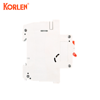 Disyuntor residual KORLEN AC 1P + N 10kA con protección contra sobrecarga 240V B/C/D Curva Din Rail Montaje RCBO
