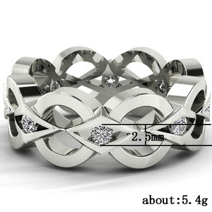 Anello da Donna Traforato con Zirconia Cubica, Stile Semplice e alla Moda, Gioiello per Fidanzamento - Product Image 4