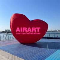 Bord de mer carré décoration ballon gonflable géant amour coeur
