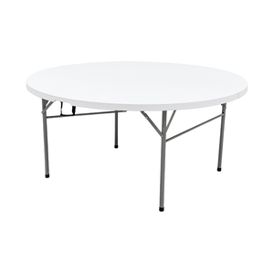 Mesa plegable de plástico blanco Ronde Pliante Venta Mesa Redondas Plegable Para Eventos 180cm Mesa de comedor plegable portátil - Product Image 2