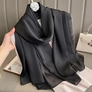 Yiwu Jingtai 180x90cm, écharpe de couleur unie pour femmes, châle de luxe élégant, protection solaire de haute qualité, Hijab carré de plage