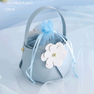 حقائب هدايا الزفاف للضيف ، حقيبة تغليف جلدية لحديثي الولادة ، صندوق هدايا لحفلات الزفاف ، حقائب توزيع صغيرة للحفلات - Product Image 1