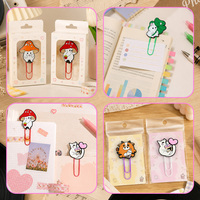 Clips en PVC en forme de dessin animé, mignons animaux, marque-pages créatifs, papeterie décorative pour cadeaux promotionnels, vente en gros