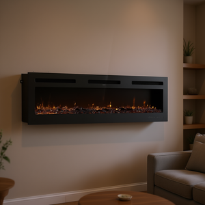 Chimenea Eléctrica de 72 Pulgadas, Diseño Empotrado en Pared, Calefacción de 1500W con Control Remoto, Uso Doméstico - Product Image 2