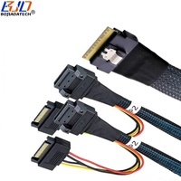 Nuevo Cable de Extensión de Datos para Servidor 2026 Slimline SFF-8654 8i a 2 * GEN-Z 1C 56PIN con Alimentación SATA 15PIN 0.5M 0.8M