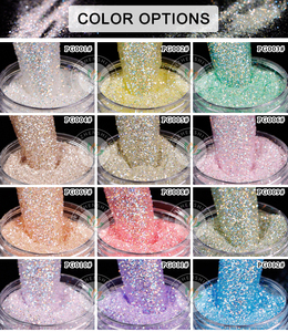 Paillettes hexagonales irisées Aurora, <span class=keywords><strong>26</strong></span> couleurs, mélange de paillettes fines, paillettes de diamant, poussière de paillettes non toxique pour la décoration des ongles, la résine, l'artisanat, les gobelets - Product Image 4