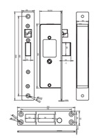Serrure électrique 12V/24V pour système de contrôle d'accès de porte d'ascenseur, verrou électrique silencieux avec clé mécanique