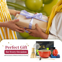 Coffret Cadeau Matcha en Porcelaine Japonaise Écologique et Durable Personnalisé ODM OEM – Ensemble de 7 Pièces : Bol en Céramique, Fouet (Chasen), Support, Cuillère et Service à Thé