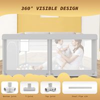 Parc pour bébé pliable moderne en plastique, tissu Oxford, panneau écologique, aire de jeu intérieure, chambre à coucher, utilisation sûre pour les bébés