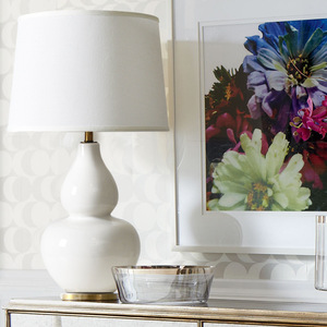 Jacksun <span class=keywords><strong>2025</strong></span> Mới Hiện Đại Gốm Bảng Đèn Cạnh Giường Ngủ Cho Khách Sạn Phòng Khách Phòng Ngủ Dome Vải Bóng E27 AC Bàn Đèn - Product Image 3