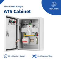 Tout nouveau coffret de distribution ATS à double alimentation 2P 4P 63A 100A, interrupteur de transfert automatique, armoire de contrôle incendie