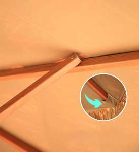 Sombrilla <span class=keywords><strong>de</strong></span> Jardín <span class=keywords><strong>de</strong></span> Lujo con Poste Lateral <span class=keywords><strong>de</strong></span> 8 Pies para <span class=keywords><strong>Piscina</strong></span>, Tipo Pagoda, Palapa, Parasol <span class=keywords><strong>de</strong></span> Jardín, Sombrilla <span class=keywords><strong>de</strong></span> Paja <span class=keywords><strong>de</strong></span> Palma para Patio Exterior - Product Image 6