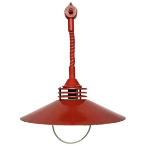 Vintage Red Metal Pendant <b>Lamp</b> Industrial Style Ceiling Mount Round Shape Durable <b>Kitchen</b> Home Decor - Product Image 2