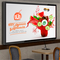 Afficheur numérique LCD pour menu, écran publicitaire pour fenêtre/plafond, 43, 50, 55 pouces, résolution 4K, montage mural