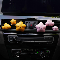 Diffuseur de parfum pour voiture en forme d'étoile et nuage en gypse, clip de ventilation, ornement décoratif pour l'intérieur de la voiture, parfum pour voiture Kawaii