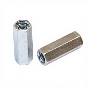 Hex Long Nut ISO Standard Galvanized Steel Hexagonal Rod Coupling Nut Threaded <b>Fasteners</b> - Product Image 2