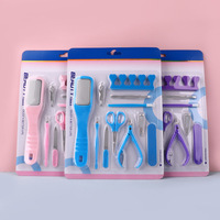 Ensemble d'outils professionnels de manucure et pédicure pour l'art des ongles, fournitures de beauté avec affichage sur carte blister personnalisée