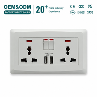 Prise murale multifonction VNX de couleur blanche britannique, double prise 13A 250V avec 2 ports USB pour la maison